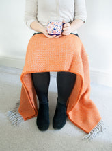Load image into Gallery viewer, Illusion Pure New Wool Throw - Pumpkin
