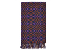 Load image into Gallery viewer, Dartmouth Shetland Pure New Wool Throw - Rust/Purple

