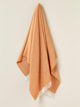 Load image into Gallery viewer, Herringbone Merino Lambswool Throw - Saffron

