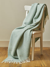 Load image into Gallery viewer, Herringbone Pure New Wool Throw - Sea Green
