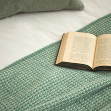 Load image into Gallery viewer, Waffle XL Pure New Wool Throw - Sea Green
