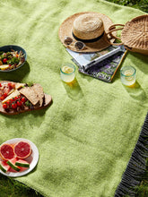 Load image into Gallery viewer, Herringbone Waterproof Polo Picnic Blanket - Zest/Grey
