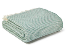 Load image into Gallery viewer, Waffle XL Pure New Wool Throw - Sea Green
