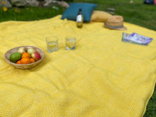Load image into Gallery viewer, Herringbone Waterproof Eventer Picnic Blanket - Dandelion
