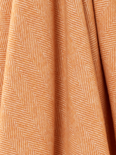 Load image into Gallery viewer, Herringbone Merino Lambswool Throw - Saffron
