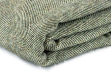 Load image into Gallery viewer, Herringbone Pure New Wool Blanket - Green

