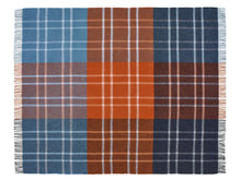 Load image into Gallery viewer, Stormness Check Pure New Wool Throw - Brick/Navy
