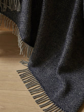 Load image into Gallery viewer, Honeycomb XL Pure New Wool Throw - Navy/Grey
