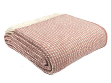 Load image into Gallery viewer, Waffle XL Pure New Wool Throw - Dusky Pink
