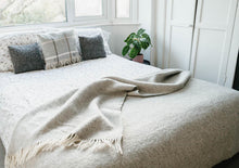 Load image into Gallery viewer, Herringbone Pure New Wool Throw - Silver Grey
