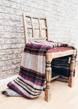 Load image into Gallery viewer, Small Checked Random Recycled Wool Blanket
