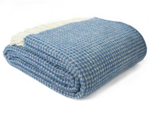 Load image into Gallery viewer, Waffle XL Pure New Wool Throw - Blue Jay
