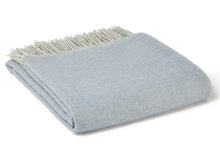 Load image into Gallery viewer, Dartmoor Reversible Pure New Wool Throw - Blue Mist
