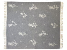 Load image into Gallery viewer, Thistle Merino Lambswool Throw - Grey
