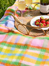 Load image into Gallery viewer, Festival Waterproof Picnic Blanket - Rainbow Check
