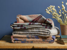 Load image into Gallery viewer, Large Checked Random Recycled Wool Blanket

