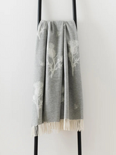 Load image into Gallery viewer, Thistle Merino Lambswool Throw - Grey

