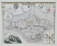 Load image into Gallery viewer, Isle of Wight Thomas Moule, Original Antique County Map c1840 with cream mount
