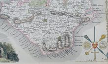 Load image into Gallery viewer, Isle of Wight Thomas Moule, Original Antique County Map c1840 with cream mount
