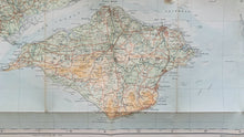 Load image into Gallery viewer, Ordnance Survey Road Map of the Isle of Wight and Portsmouth Published in 1914
