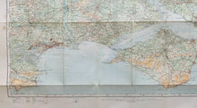 Load image into Gallery viewer, Ordnance Survey Road Map of the Isle of Wight and Portsmouth Published in 1914
