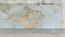 Load image into Gallery viewer, Ordnance Survey Road Map of the Isle of Wight and Portsmouth Published in 1914
