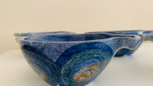 Load image into Gallery viewer, 4 Bright Blue Vintage half pint Soup Bowls from Joe Lester Island Pottery Studio 1953-1978
