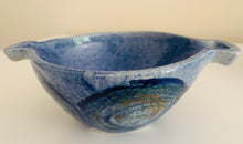 Load image into Gallery viewer, 4 Bright Blue Vintage half pint Soup Bowls from Joe Lester Island Pottery Studio 1953-1978
