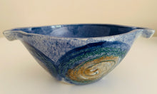 Load image into Gallery viewer, 4 Bright Blue Vintage half pint Soup Bowls from Joe Lester Island Pottery Studio 1953-1978
