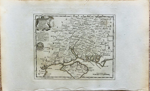Antique Map of Isle of Wight and Hampshire, by Thomas Kitchin, 1786 - The Seaview Collection