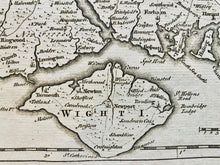 Load image into Gallery viewer, Antique Map of Isle of Wight and Hampshire, by Thomas Kitchin, 1786 - The Seaview Collection
