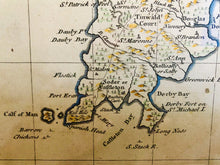 Load image into Gallery viewer, Antique Coloured Map of Isle of Man, framed and glazed, 1766
