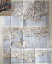 Load image into Gallery viewer, Vintage Motoring And Hiking Map of the Isle of Wight and the South East of England - The Seaview Collection
