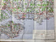 Load image into Gallery viewer, Vintage Geographia Map of South Hampshire &amp; the Isle of Wight - The Seaview Collection
